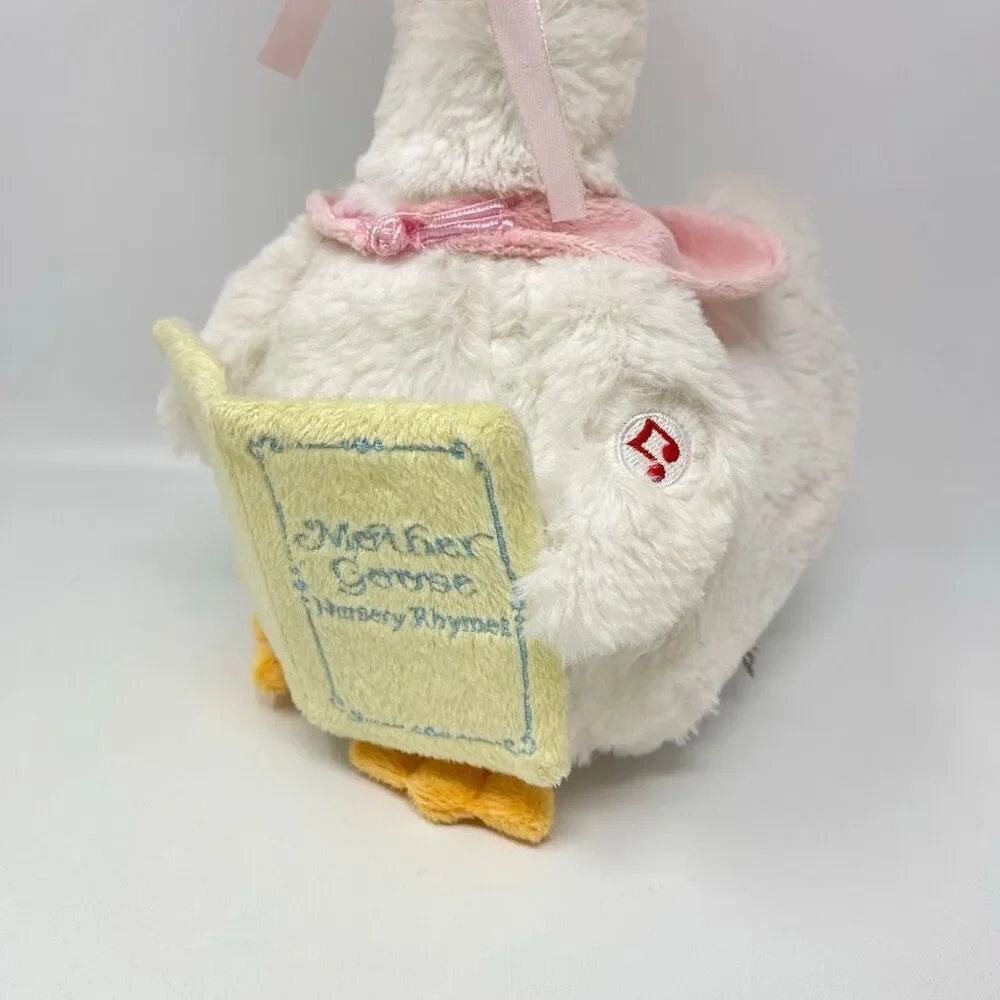 Cuddle Barn Mother Goose Read Along Talking Soft Plush Animatronic Toy Pink